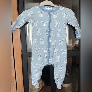 Magnolia Baby bunny pima cotton footies bunnies boy girl Easter snaps newborn